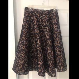 Lace midi skirt